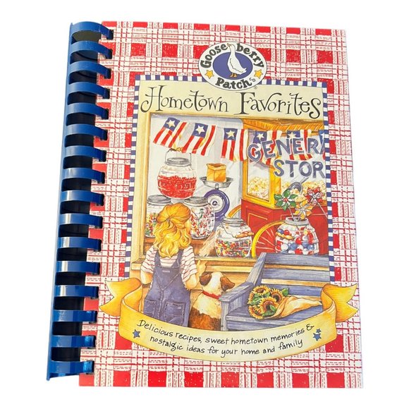 Goose Berry Patch Hometown Favorites Recipe Book Hard Cover Plastic Comb… - Picture 1 of 5